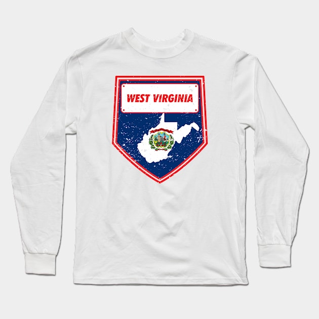 West Virginia Long Sleeve T-Shirt by DeekayGrafx